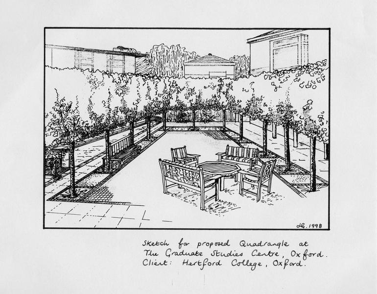 Sketch for Hertford College - Graduate Studies Centre Quadrangle